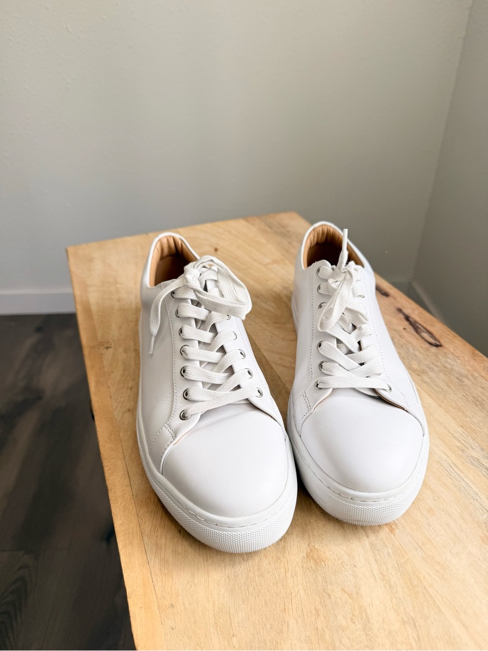 Thursday Premiere low top white leather lace up sneakers men’s shoes 10.5 - Picture 6 of 14
